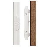 クラシックWhistlerスライドドアハンドルSet with Oak Wood Pull inホワイト仕上げ、耐久性、ハードウェアドアロックドアハンドル、ドアハードウェア