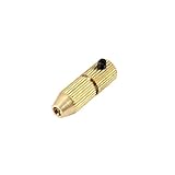 uxcell キーレスドリルチャック　ブラス製ゴールドトーン　電気パワーツール　0.2-1mm 容量