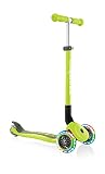 GLOBBER グロッバー キックボード フラッシュ 光る 3輪 フットブレーキ 外遊び 子供 乗り物 キック スクーター プリモ/フォールダブル/ライト ライムグリーン WLGB432106