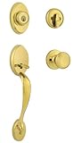 KwiksetチェルシーSingle円柱Handleset w / Copaノブfeaturing SmartKey in Lifetime Polished Brass