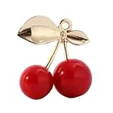 【ハンドメイド素材店】2個 さくらんぼ チャーム パーツ カン付き ジュエリーチェリー 手芸材料 デコ ピアス ネックレス イヤリング 部品 材料 資材 ハンドメイド材料 金属チャーム ゴールド パーツ 服飾 UVレジン (レッド系)