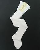 Groedo オーガニックコットン ベビー ＆ キッズ タイツ 白 サイズ 9-10 ( 140 )