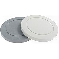 吸水 珪藻土 コースター 消臭 耐熱 滑り止め 耐湿性 2枚セット ラウンド 白 灰色