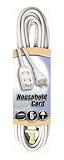 Coleman Cable 09411 16/2 SPT-2 3-Outlet Cube Tap Extension Cord with Safety Cover, White, 6-Feet [並行