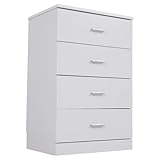 チェスト タンス 箪笥 収納 洋服収納 木製 スライドレール 4段 幅59 奥行42 スリム ホワイト