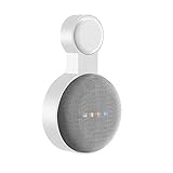 nest mini 第2世代 壁掛けホルダー 保護カバー スピーカー マウント 専用ホルダー ブラケット壁掛け 取付易い ケーブル収納 ねじ止め無し(ホワイト)