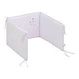 Cambrass Cot Bumper 60 x 60 x 40 cm (Cami Pink) by Cambrass