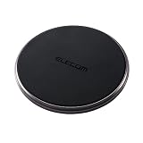 エレコム ワイヤレス充電器 Qi対応 10W (Galaxy) / 5W (その他) Type-C給電 薄型 卓上 ブラック W-QA14BK