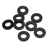 PATIKIL M8ゴム フラットワッシャー 8枚入り8mm ID 16mm OD 2.2mm厚手のシールスペーサー ガスケットリング 蛇口パイプ水道ホースファスナーボルト用 黒