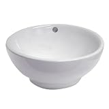 Decolav 1441-CWH Oval Vitreous China Undermount Lavatory with Overflow, White [並行輸入品]