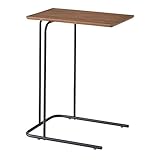 デザインサイドテーブル/ミニテーブル 【幅35cm】 スチールフレーム ブラウン 『アーロン』 END-222BR