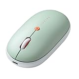 サンワダイレクト Bluetooth マウス 薄型 静音 充電式 Type-C 高速充電 マルチペアリング 軽量 持ち運び Bluetoothマウス ブルーグリーン 400-MABT178BLN