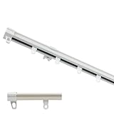 トーソー カーテンレール ウッディホワイト シングル 1.6m~3.0m 伸縮式木目調カーテンレール 天井付け 正面付け 30016237