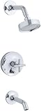 KOHLER K-T14420-3E-CP Purist Rite-Temp Pressure-Balancing Bath and Shower Faucet Trim, Valve Not Inc