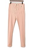 BEREAM らくちん マタニティ パンツ レギンス 綿 コットン 産前 産後 オシャレ 無地 ( ピンク )