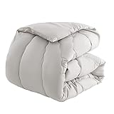 Sねむりのサンショップ 掛け布団 シングル 冬用 洗える 2.3kg 暖かい 抗菌防臭 SEK認証 Ag+銀イオン 軽量 通気 150x210cm グレー