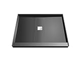 タイルRedi USA wd4848 C-pvc Wonder Drain Single縁石シャワーでパンタイルableセンタートップ、48 " D x 48 " W