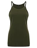 plus4uレディースカジュアル無地ソフトストレッチノースリーブタンクトッププラスサイズ US サイズ: XL カラー: グリーン