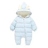 mioim ベビー服 子供服 男の子 女の子 ダウンコート ロンパース 長袖 厚手 フード付き 秋冬 ダウン ジャケット 防寒 アウター 上着 赤ちゃん服 普段着