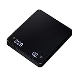 コーヒー電子スケール はかり キッチン エスプレッソスケール 自動風袋引き機能付き 0.1g単位 計量可能 メジャー 測り コーヒー クッキングスケール 料理 調理 お菓子作り 封筒 秤 クッキングスケール 13*15cm