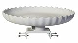 Farm Innovators Scalloped Birdbath with Deck Mount Gray Stone