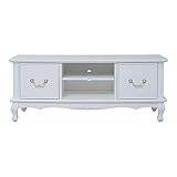 JKプラン 姫系家具 キャッツプリンセス かわいいテレビ台 テレビラック幅110cm ホワイト SGT-0112-WH