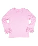 Ruffle Butts【ラッフルバッツ】Pink Ruffled Long Sleeve Layering Tee(2才) [RB0657-2T]
