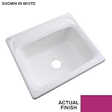 ウェリントン差し込み式アクリル25 x 22 x 9 1つ穴単一のキッチンシンクボウルラズベリーPuree