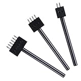 丸目打ち 【 レザークラフト 工具 】 目打ち 手芸 【３本セット / ４mm・５mm・６mmの3サイズ】 革細工 セット 【RIKACHAN CHI】 (4mm)