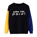 パーカー レディース トップス Glennoky 3色 学院風 ロング丈シャツ 英字柄 カラースプライス プリント トレーナー ブラウス スウェットパーカー クルーネック ゆったり 着心地いい レディ