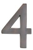 Architectural Mailboxes 3585DC-4 Solid Cast Brass 5 in. Dark Aged Copper Floating House Number 4