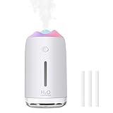 【在庫一掃セール】加湿器 卓上加湿器 超音波式 虹の光LEDライト 次亜塩素酸水対応 車載加湿器 超静音 大容量310ml 空焚き防止 花粉