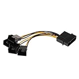 P Prettyia PCケース　CPUファン　4ピン3ピン　4ウェイ　スプリッタアダプタケーブル　100mm