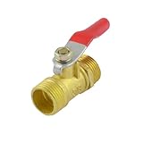 uxcell　ボールバルブ　8mmバーブホースレバーハンドル　オスネジ9.5mmPT