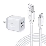 Viviber「アンドロイド充電器*1個+USB A-USB Cケーブル*1本*1.8m」Android スマホ 充電器 Type-c 急速充電 usb携帯充電器 タイプc usb 充電アダプター C充電ケーブル Huawei/Galaxy/Xperia/LG/Aquos/iQOSなどのCタイプ多機種対応