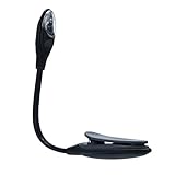 chrikathy LEDナイトライトクリエイティブ便利なポータブル旅行Book Reading Lamp MiniクリップBooklight Free ブラック