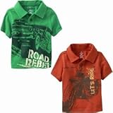 OLD NAVY グラフィック　ポロシャツ 半袖（グリーン・レッド）【1歳~3歳】（並行輸入品） (３, グリーン)
