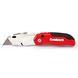 Goldblatt　折り畳みカッター　替え刃2枚付属　刃先4段調整　切れ味良い　クィックチェンジ　紐カッター付きユーティリティナイフ