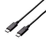 エレコム USBケーブル Type C (USB C to USB C) 1.0m USB2.0認証品 5A出力 最大480Mbps ブラック U2C-CC5P10NBK