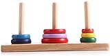 （AxiEr）ハノイの塔 8階 Tower of Hanoi 子供玩具 木製 積み木　ジグソーパズル木のおもちゃ　知恵積み木　男女兼用 正規品おもちゃ　男の子 女の子 赤ちゃん　ゲーム　キッズ子供の遊