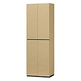 白井産業【SHIRAI】下駄箱 シューズボックス 靴箱 ポルターレエントランス ナチュラルブラウン 幅約60cm 高さ180cm 【2梱包】 PRE-1860DNA