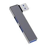 [LUYING] USBハブ マルチポートUSBアダプタ 1×USB 3.0+2×USB 2.0 ハブ アダプタ 多機能プラグイン コンピュータ U ディスク ハブ タイプ USB ドッキング ステーション 高速放熱USBエクステンダー、仕事、旅行、オフィス、家族用など（グレー）
