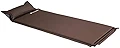 Hilander(ハイランダー) スエードインフレーターマット(枕付きタイプ) 9.0cm シングル(車中泊) ブラウン キャンプマット