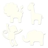 Brewster WPSI98851 Wall Pops for Baby Peel and Stick Jungle Silhouette, Ivory White [並行輸入品]