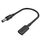 Varbmt 5.5mm*2.5mm USB-C DC 電源PD充電ケーブル 15W(5V-3A) 急速充電 USB Type C PD to DC 変換ケーブル 長さ30cm 急速充電 多重保護 耐熱耐寒 耐摩耗 プリンター、DVR、ワイヤレス防犯カメラ、ソーラーパネル、ミニー扇風機、LEDストライプ、カメラ、携帯電話、タブレット、スピーカー、レコーダー、MP3などに対応 一本セット