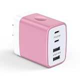 USB 充電器 ACアダプター iPhone 16 急速充電器 [PSE認証/4ポート/USB-C*2とUSB-A*2] ACコンセント 急速チャージャー スマホ充電器 合計30W 3A急速充電 同時充電 4ポートUSB電源アダプター iPhone、 iPad 、Android、Galaxy、各種対応 ローズレッド