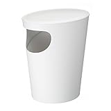 ゴミ箱付サイドテーブル ホワイト 日本製