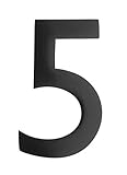 Architectural Mailboxes 3585B-5 5 in. Brass Floating House Number 5, Black Architectural Mailboxes [