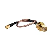 DHT Electronics RF同軸同軸ケーブルアセンブリSMAメスto MCXオス右角度6 "