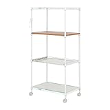 キッチンラック レンジ台 幅60 奥行40 高さ125 4段  カラーラック ルミナス ホワイトラック  LW6012-4R